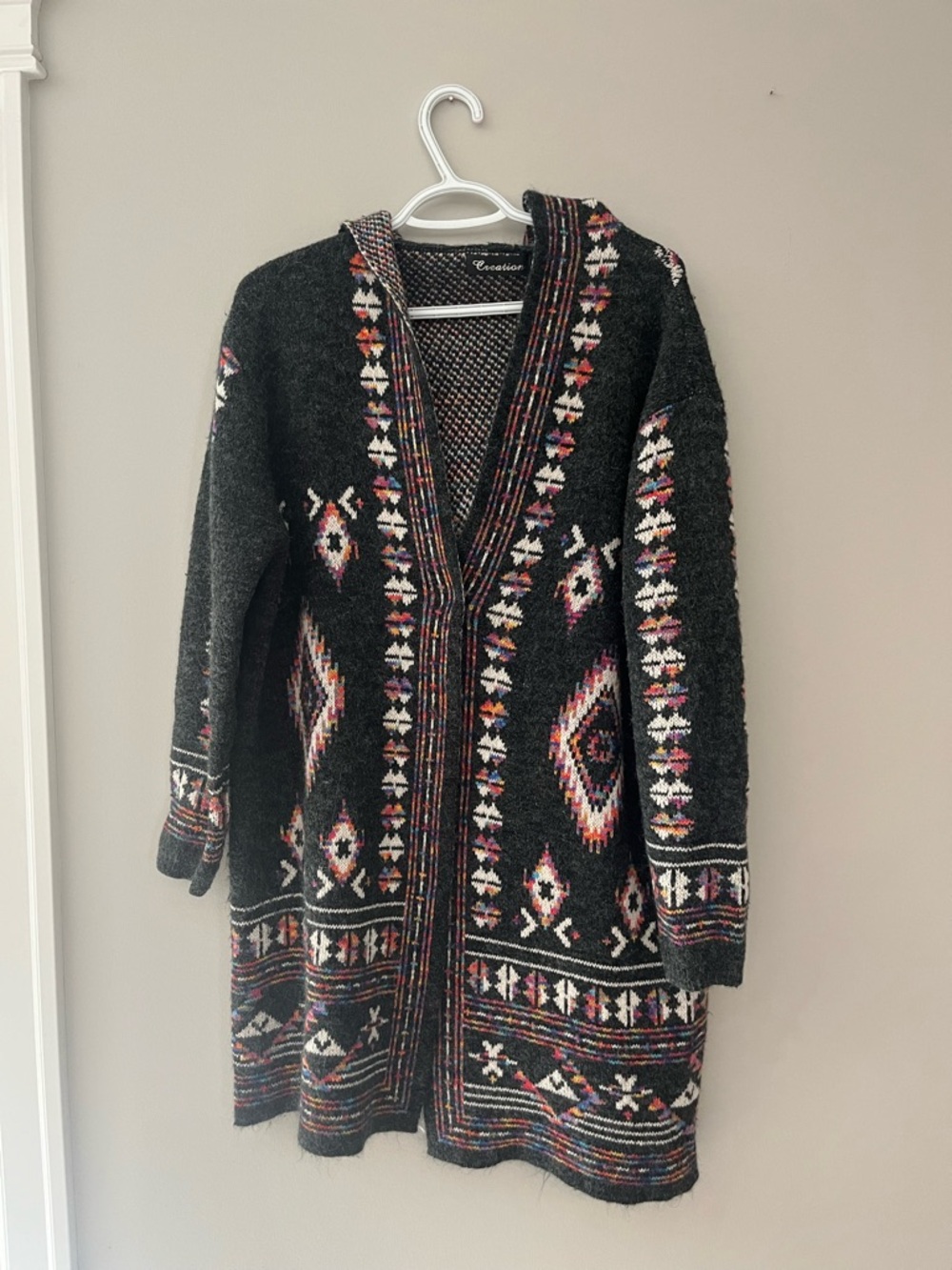 Boho / Aztec Wool Blend Cardigan